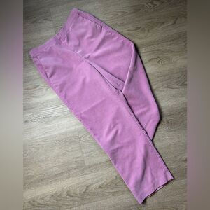 ALFRED DUNNER | Pink Purple Corduroy Pull On Pants Elastic Size 10 Petite